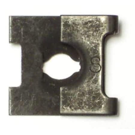 Midwest Fastener Spring Nut, #8-32, J Shape, Steel, Zinc Plated Finish, 16 PK 61631